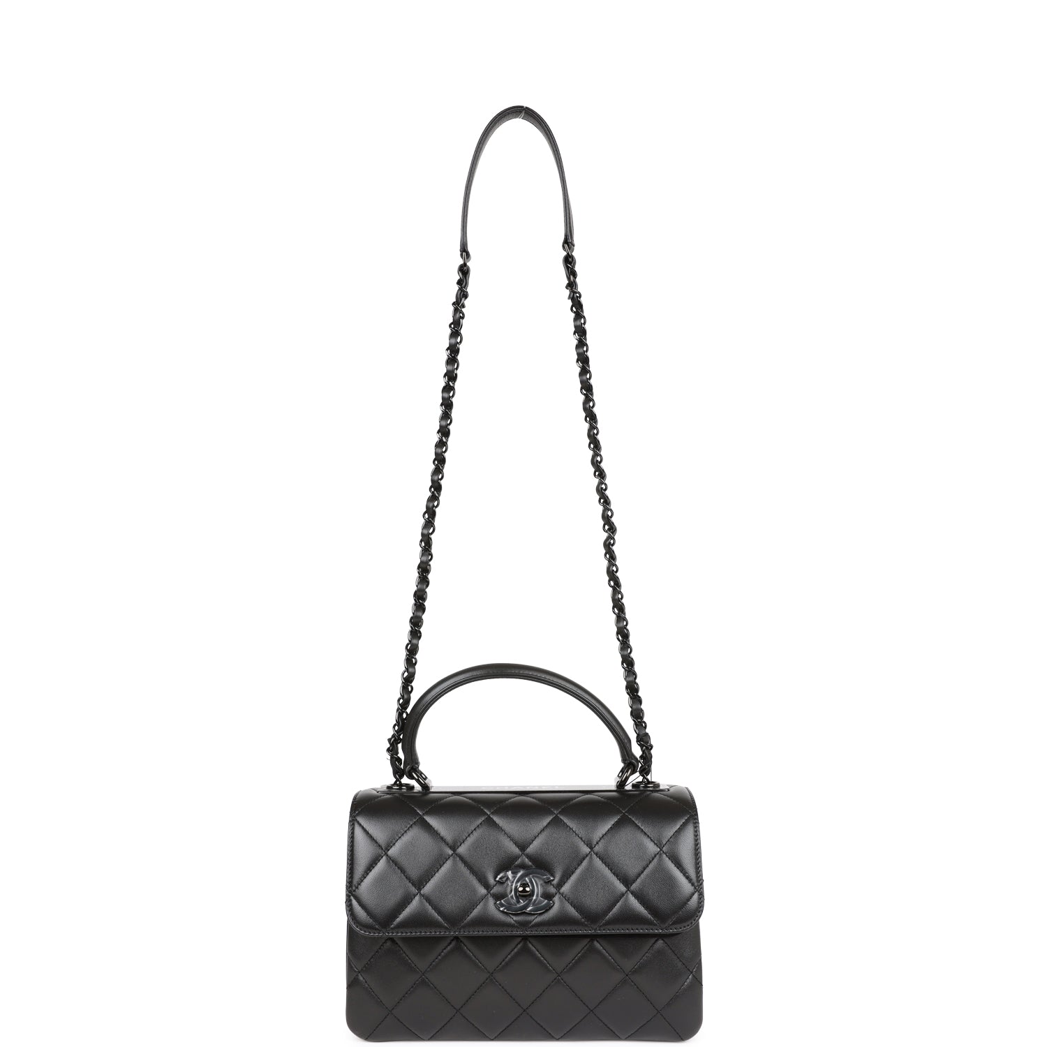 Chanel Large Trendy CC Bag SO Black Lambskin Black Hardware