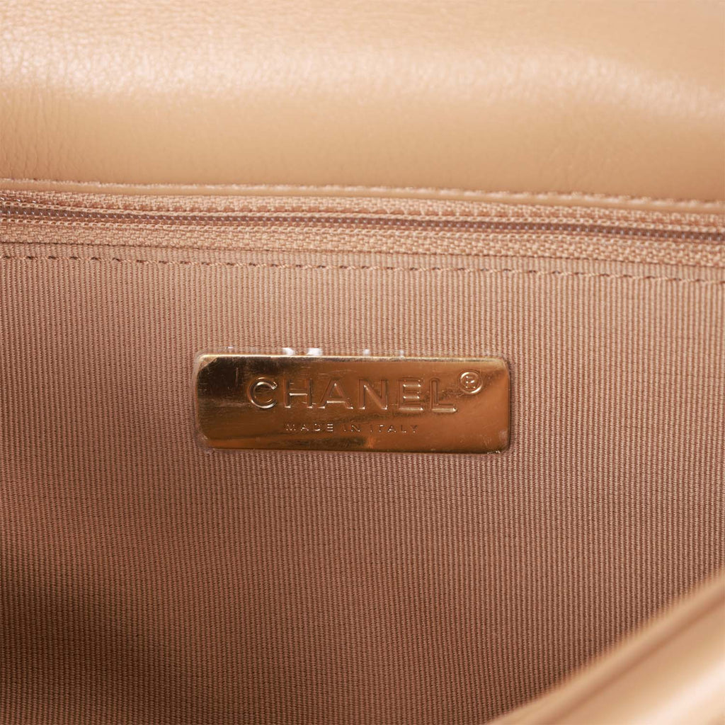 Chanel Medium 19 Flap Bag Beige Calfskin Mixed Hardware
