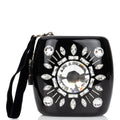 Pre-owned Chanel Minaudière Jewel Clutch Black Resin Silver Hardware