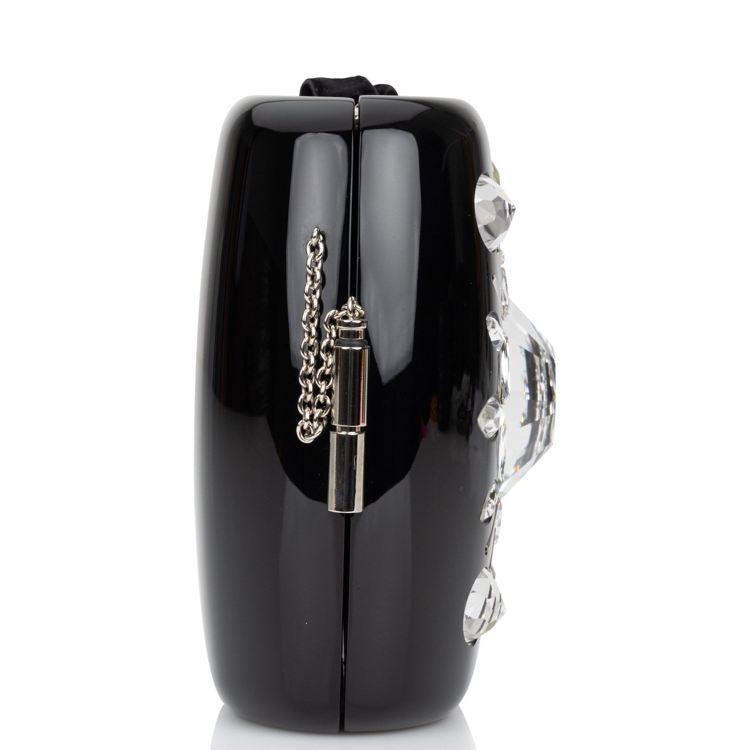 Pre-owned Chanel Minaudière Jewel Clutch Black Resin Silver Hardware