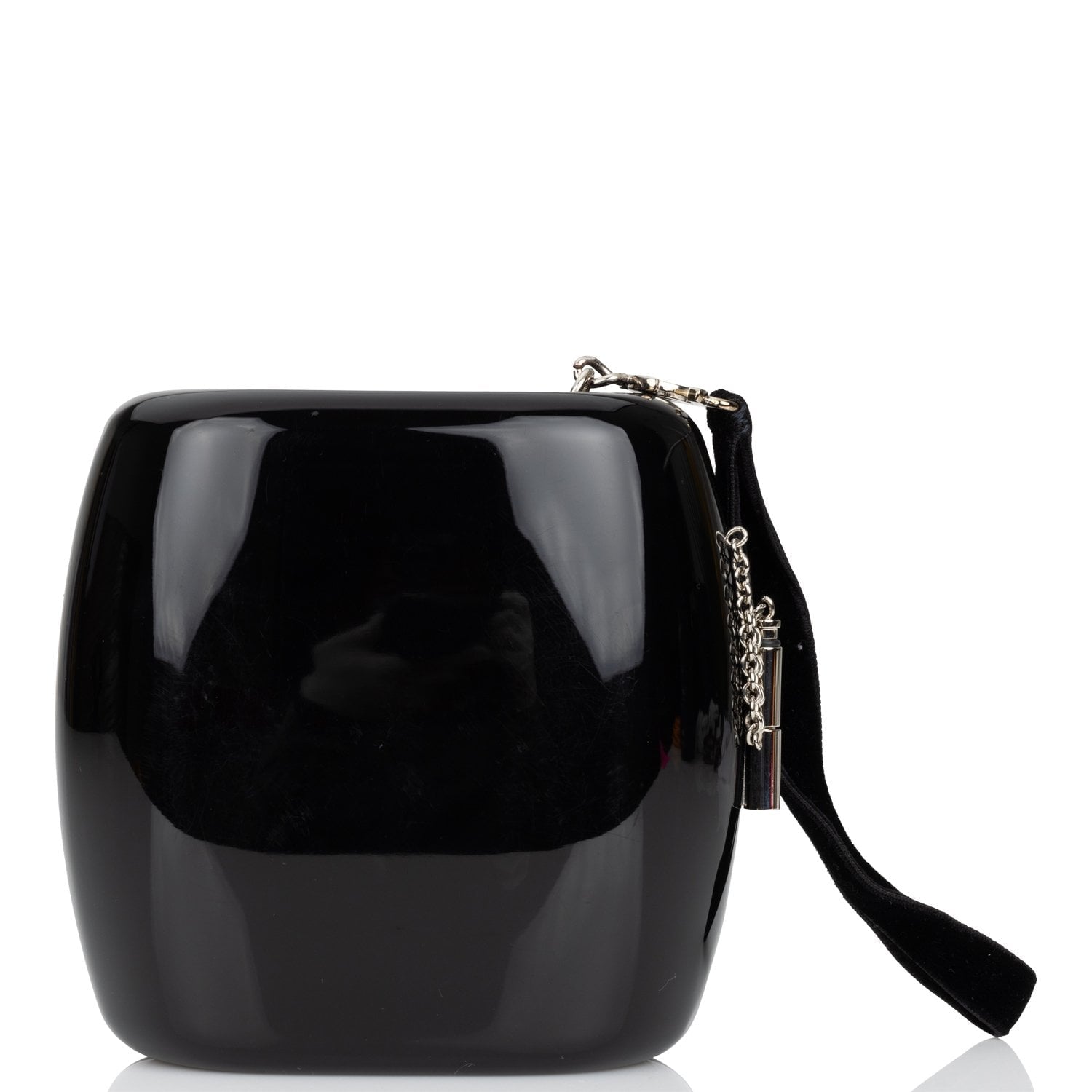 Pre-owned Chanel Minaudière Jewel Clutch Black Resin Silver Hardware