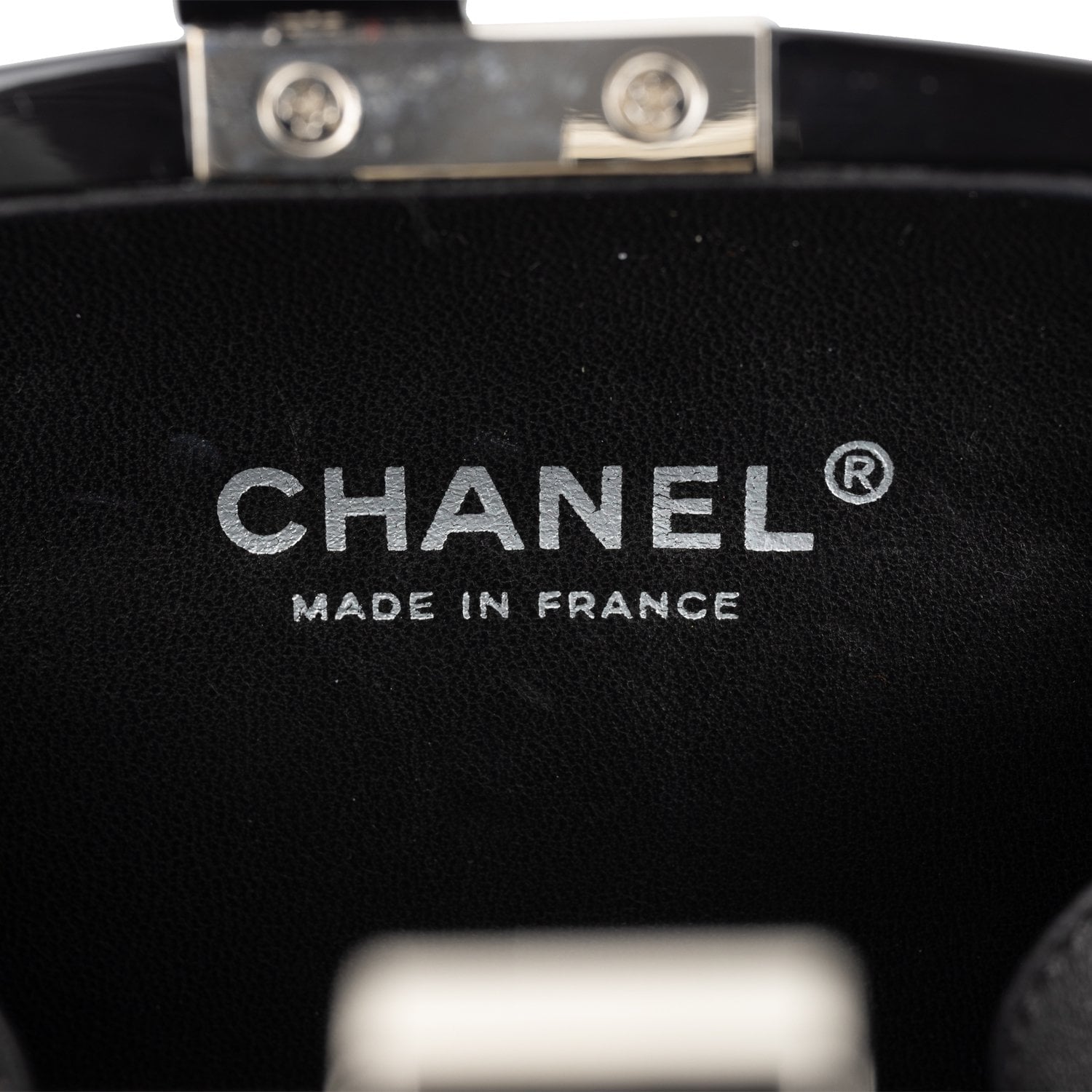 Pre-owned Chanel Minaudière Jewel Clutch Black Resin Silver Hardware