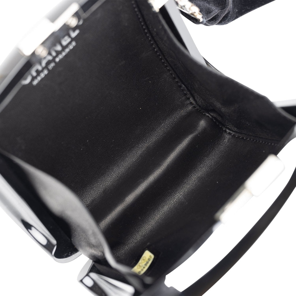 Pre-owned Chanel Minaudière Jewel Clutch Black Resin Silver Hardware