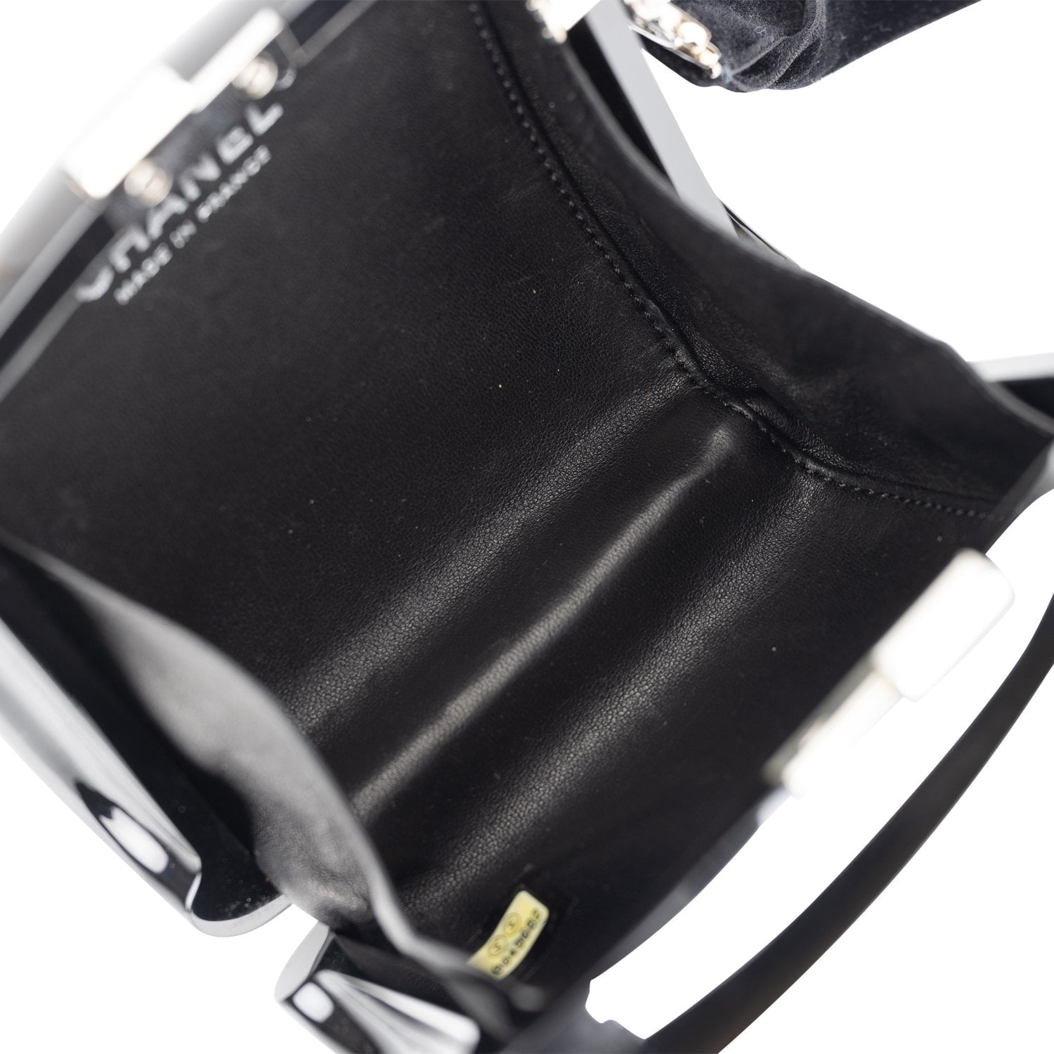 Pre-owned Chanel Minaudière Jewel Clutch Black Resin Silver Hardware