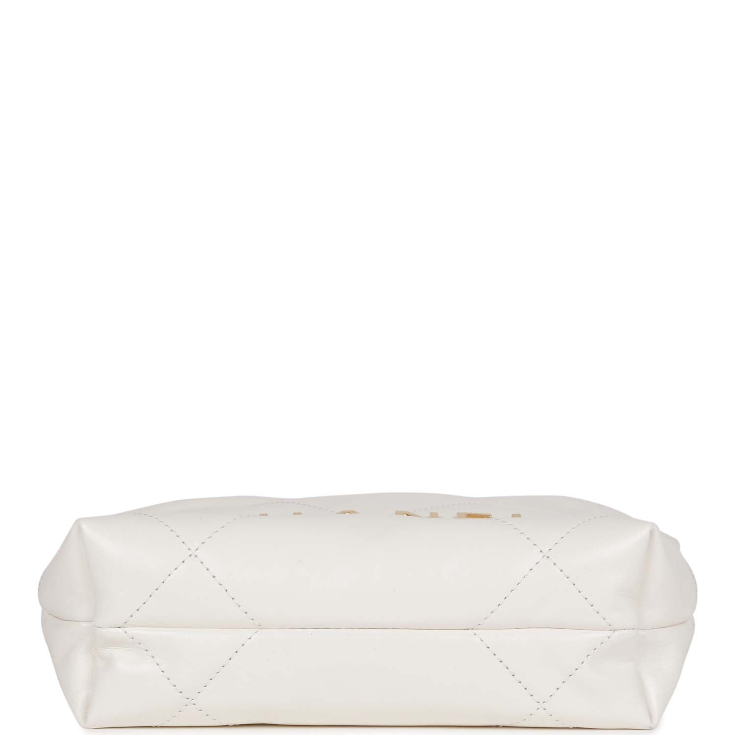 Chanel Mini 22 Bag White Calfskin Gold Hardware