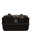 Chanel Small Vanity Case Black Crochet and Lambskin Light Gold Hardware