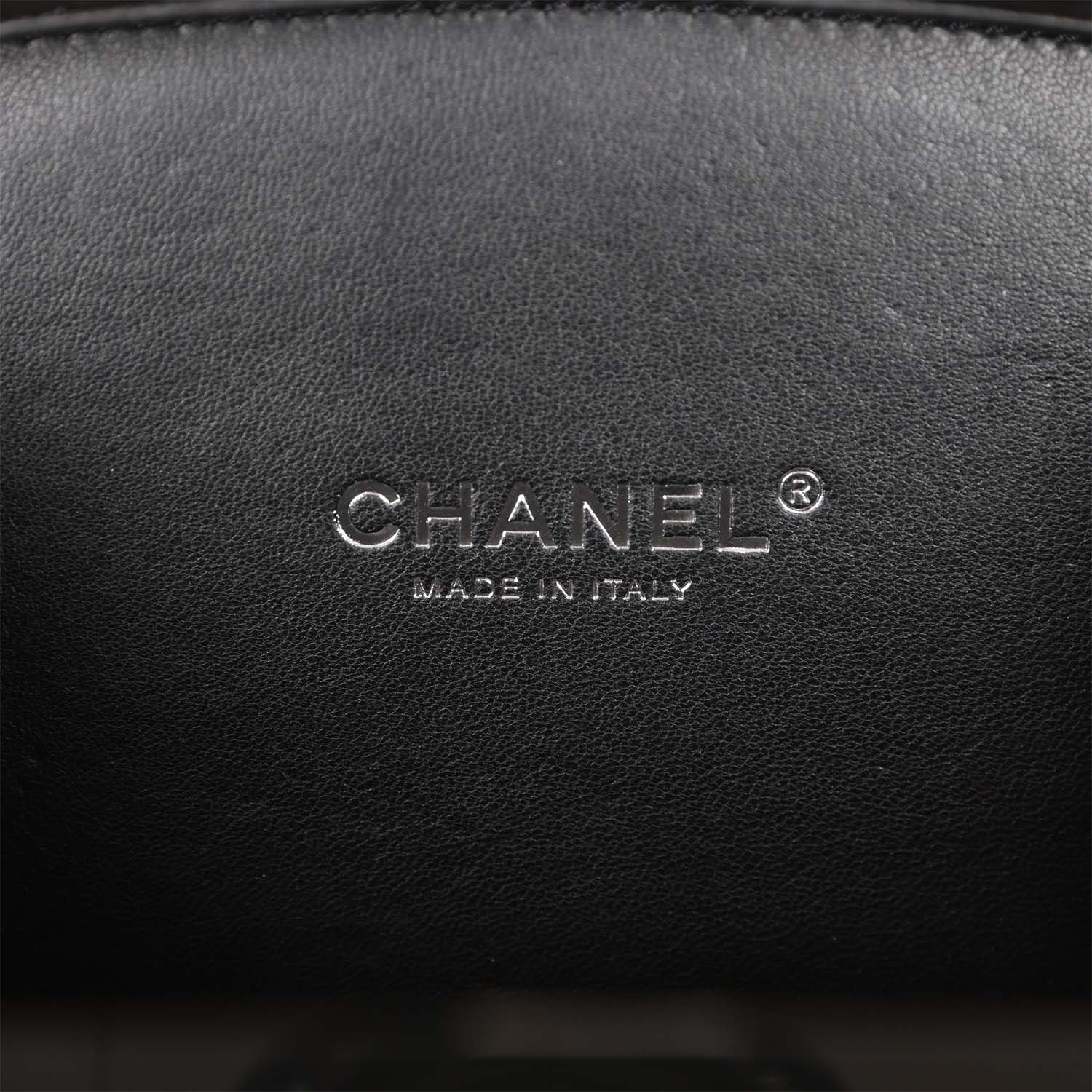 Pre-owned Chanel Minaudiere Compact Clutch Black Acrylic Silver Hardware