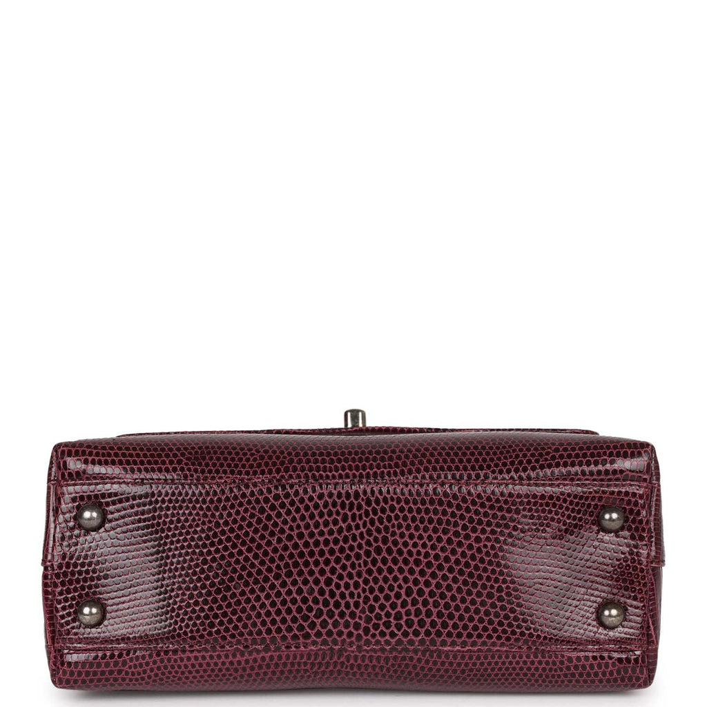 Chanel Mini Coco Handle Burgundy Lizard Ruthenium Hardware