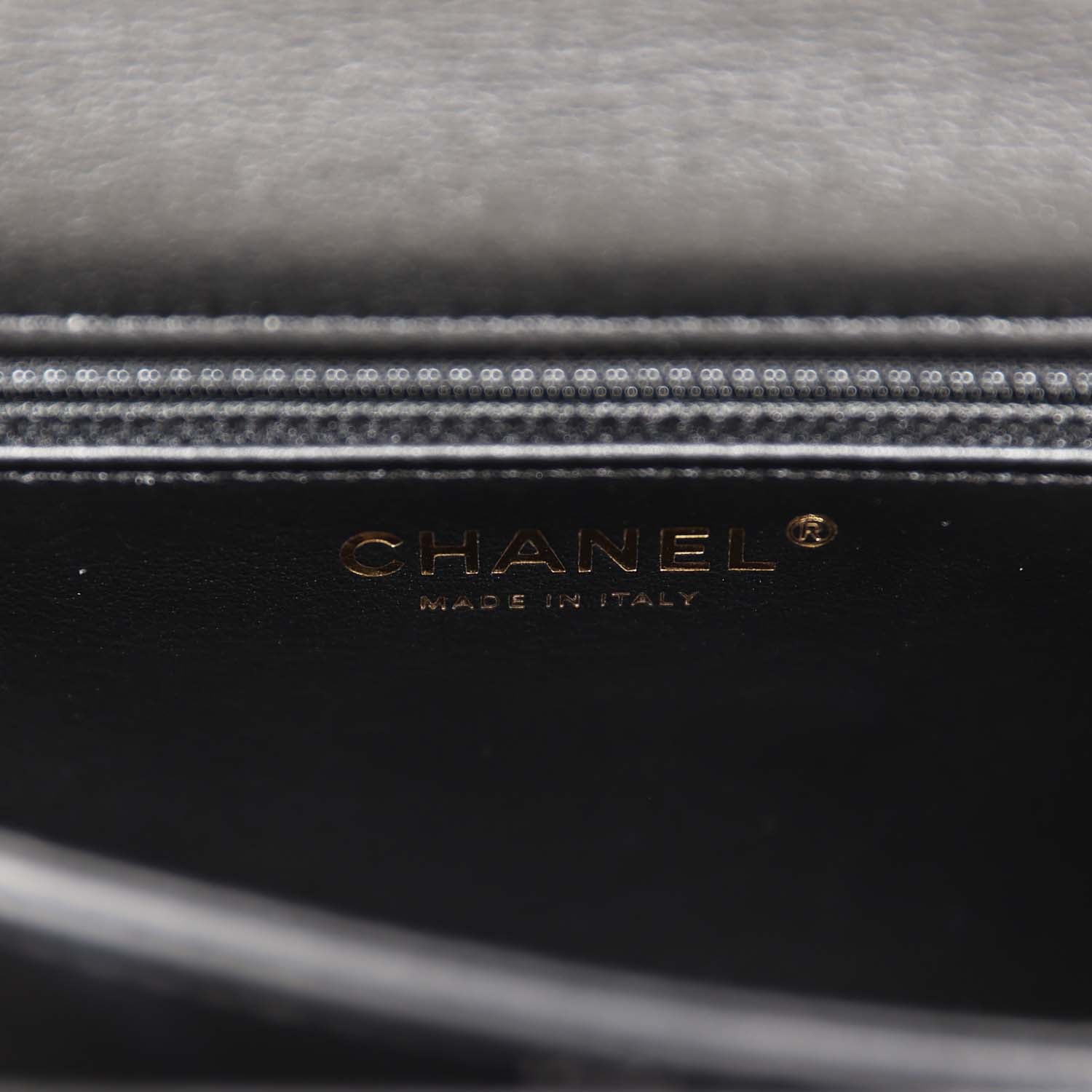 Chanel Accordion Pushlock Top Handle Flap Bag Black Patent Leather Aged Gold Hardware