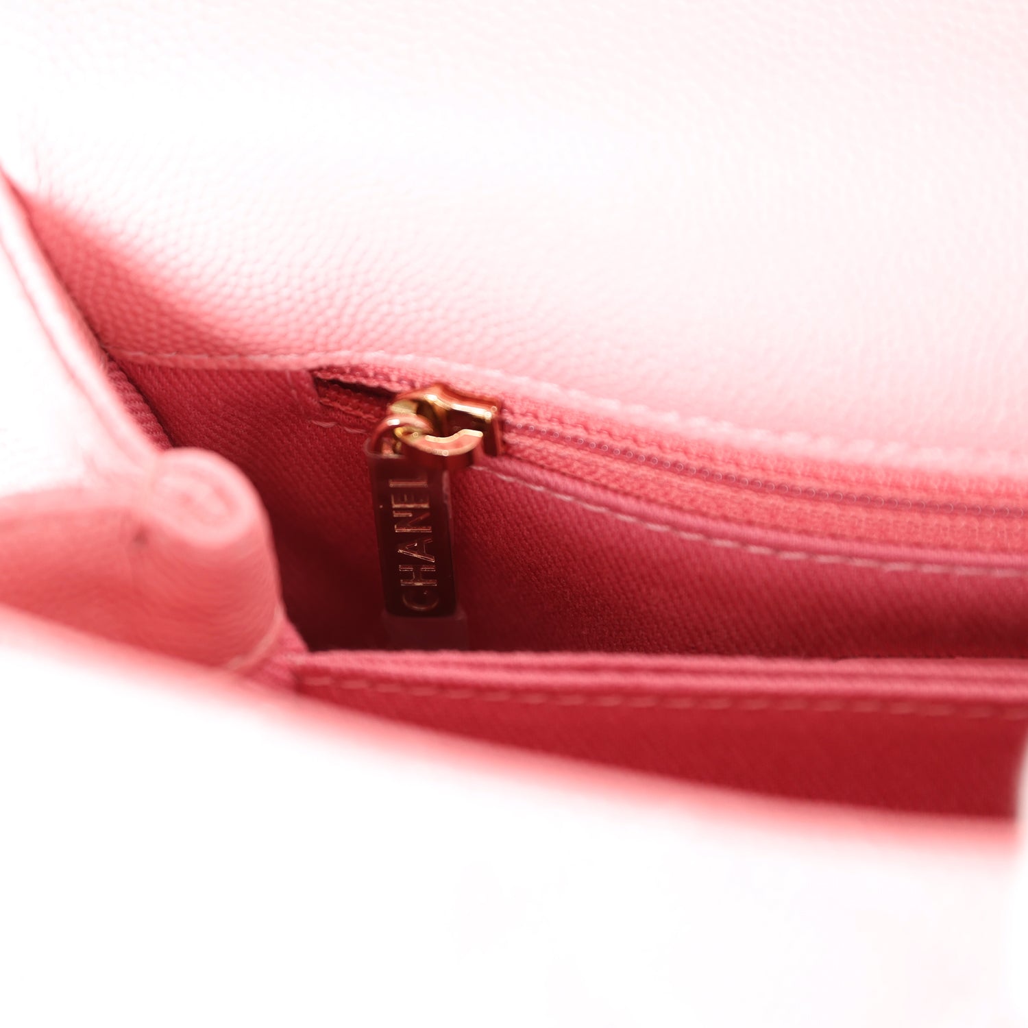 Chanel Small Coco Handle Dark Pink Caviar Light Gold Hardware