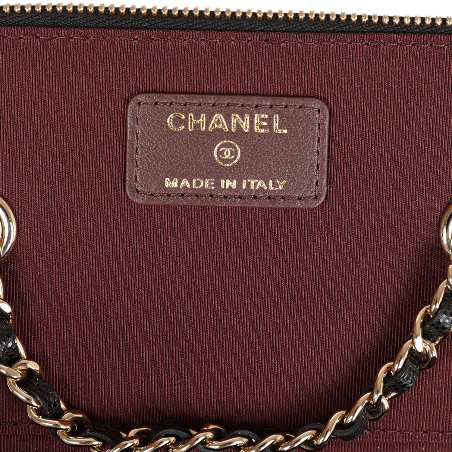 Chanel Small Classic Vanity Case Black Caviar Light Gold Hardware