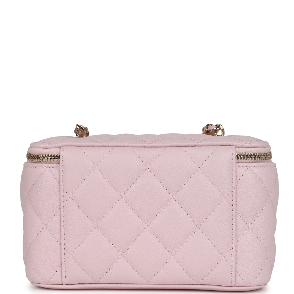 Chanel Small Vanity Case Light Pink Caviar Light Gold Hardware