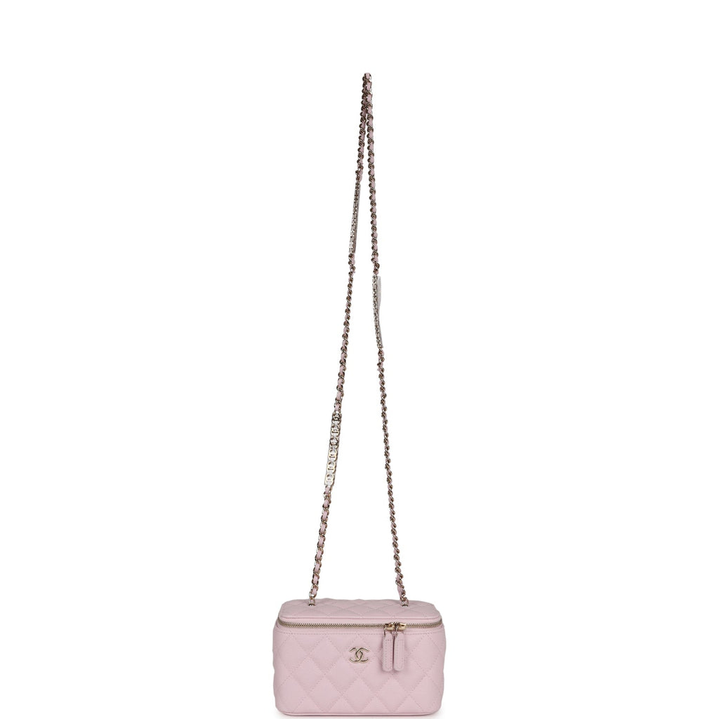 Chanel Small Vanity Case Light Pink Caviar Light Gold Hardware