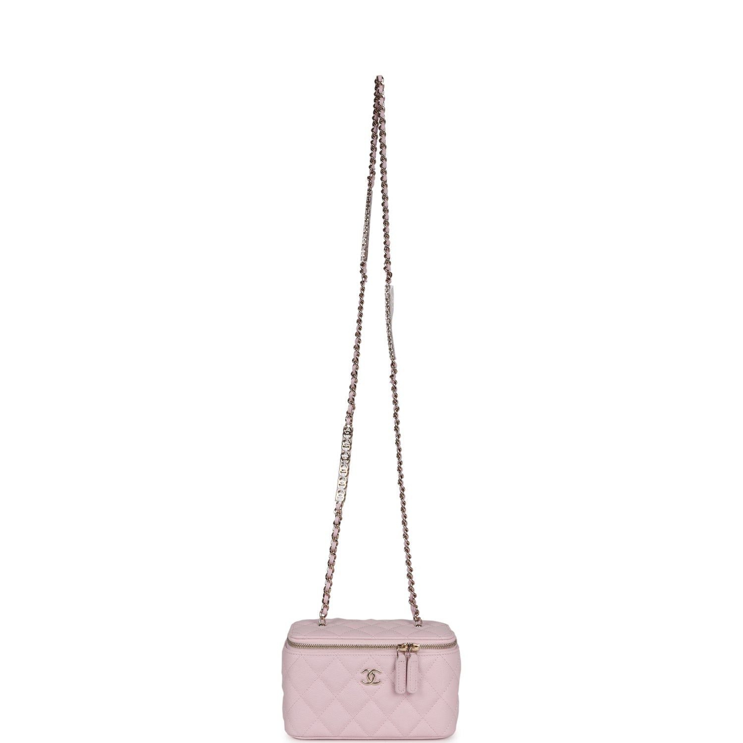 Chanel Small Vanity Case Light Pink Caviar Light Gold Hardware