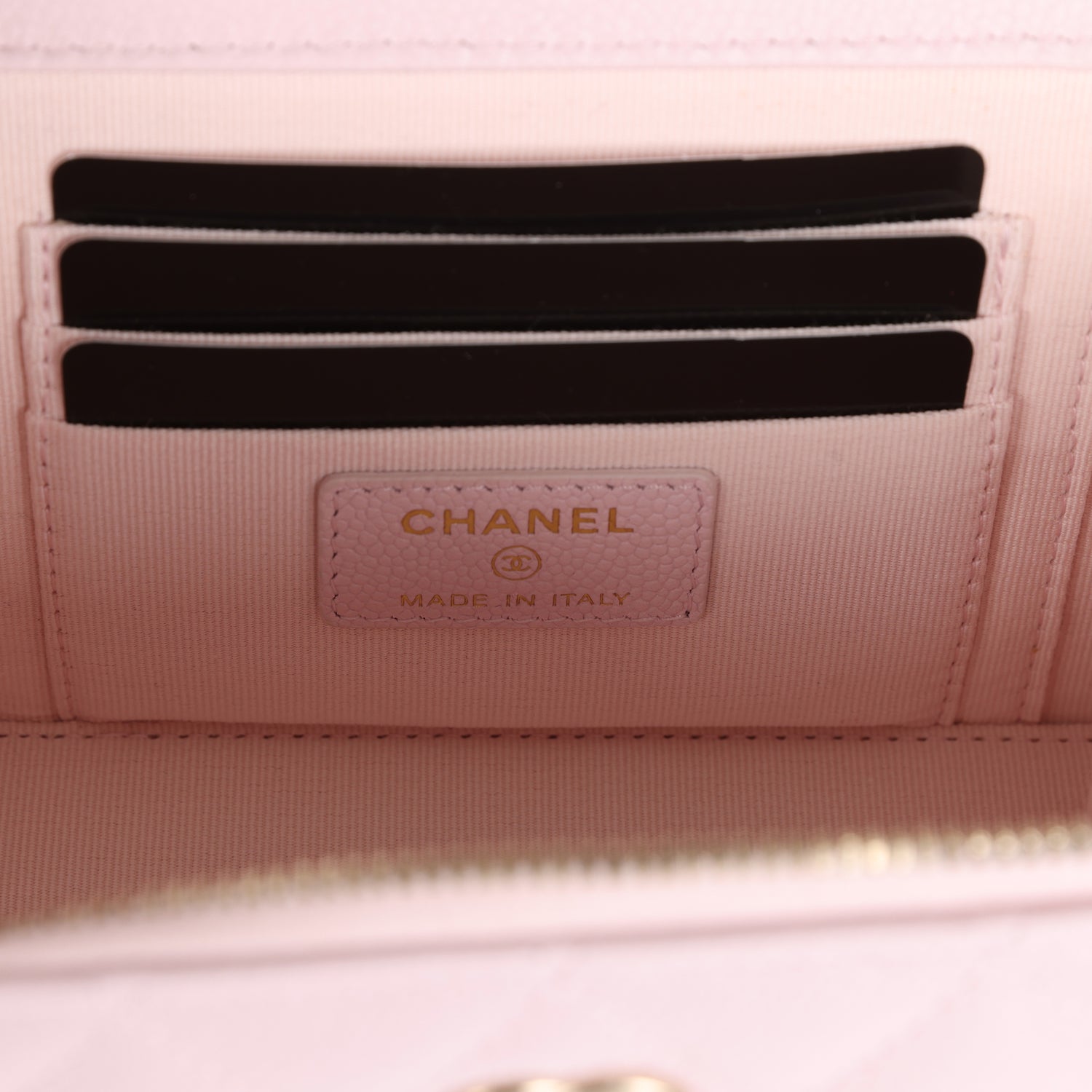 Chanel Small Vanity Case Light Pink Caviar Light Gold Hardware