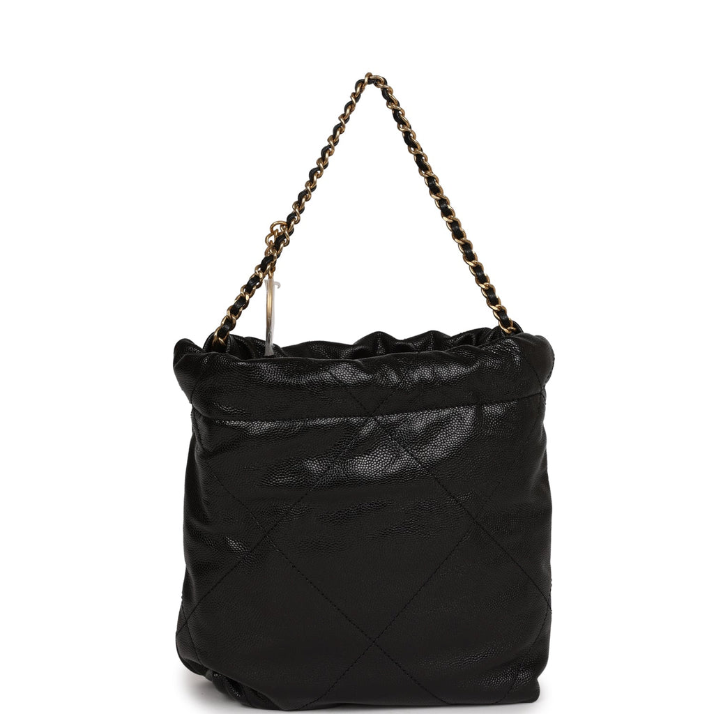 Chanel Mini 22 Bag Black Caviar Gold Hardware