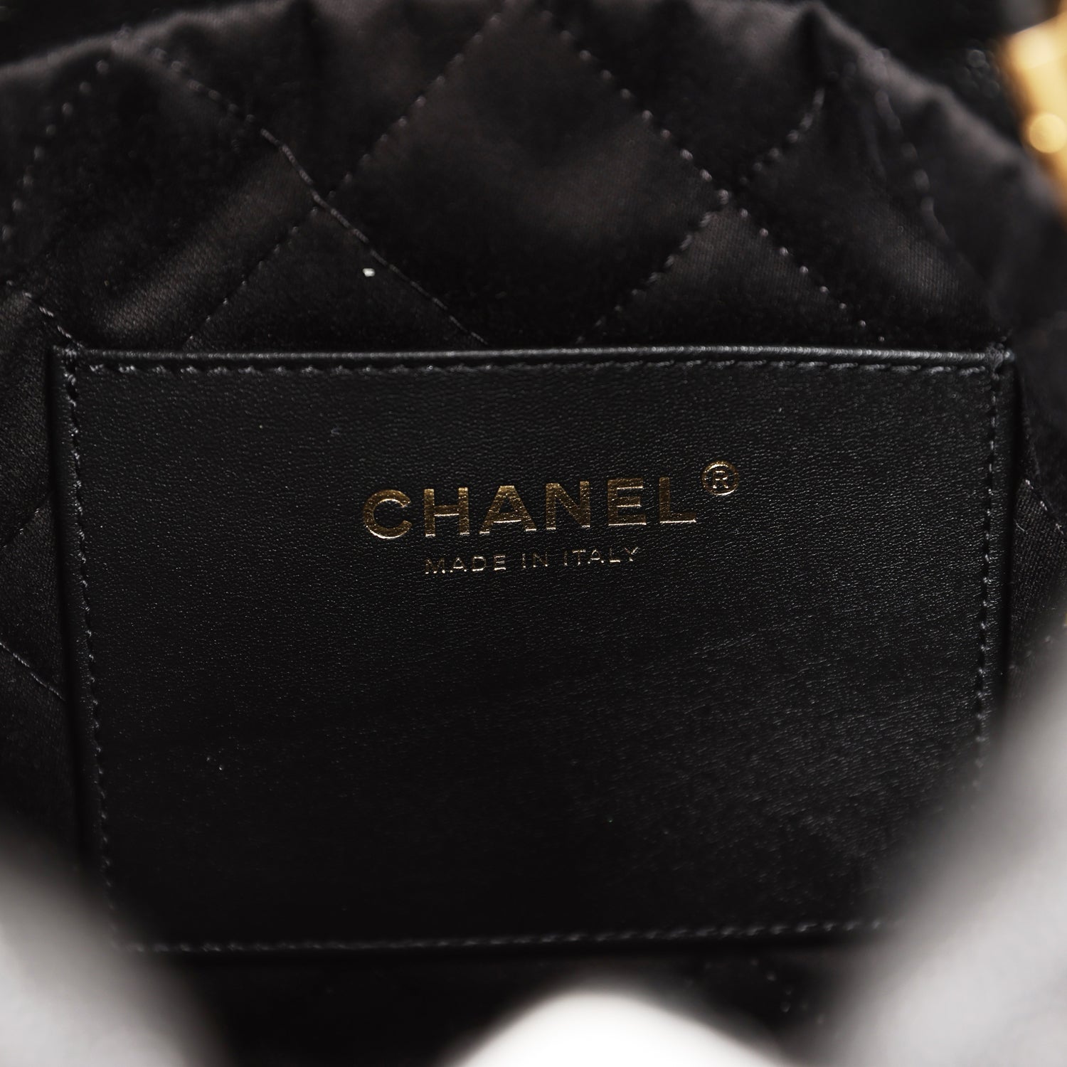 Chanel Mini 22 Bag Black Caviar Gold Hardware