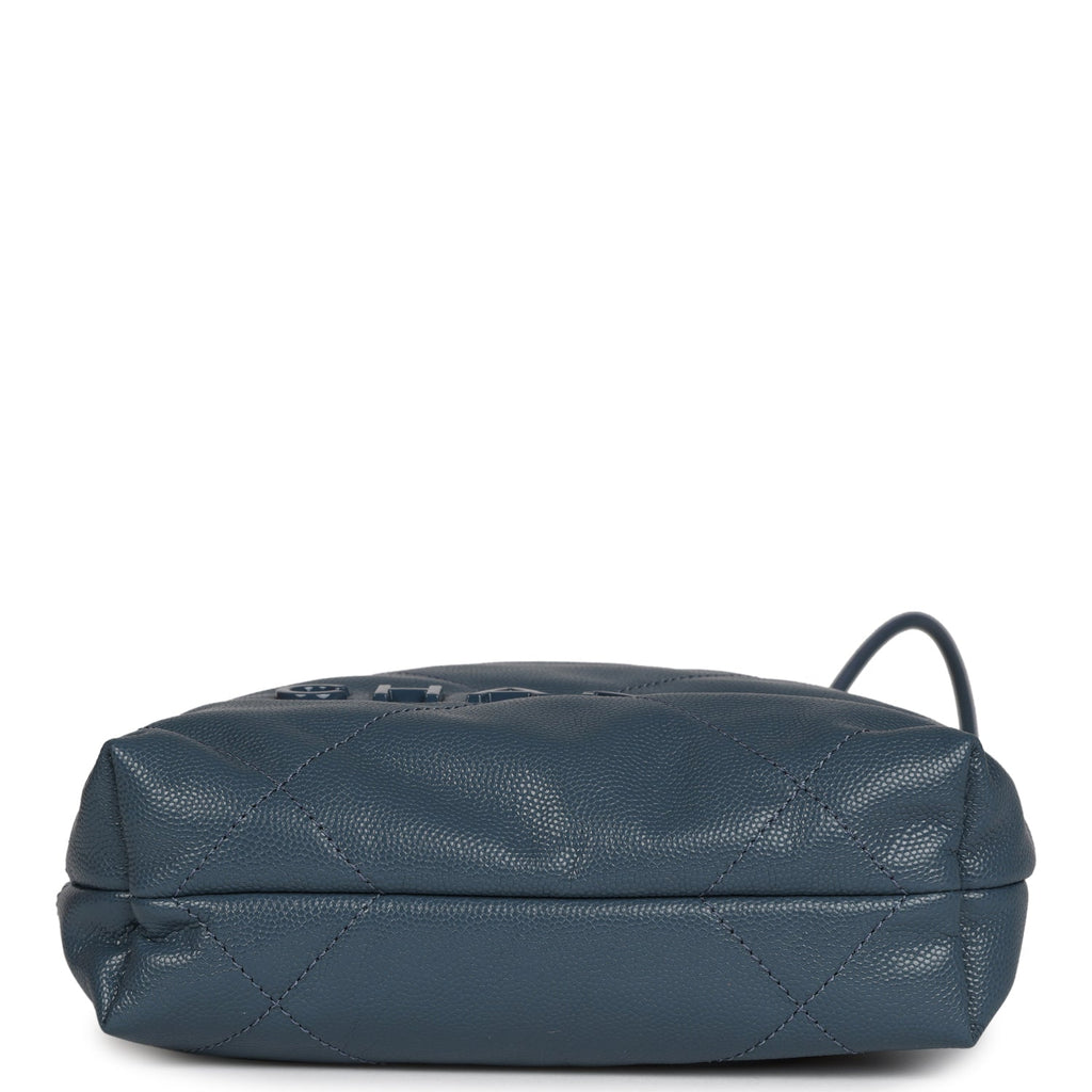 Chanel Mini 22 Bag Blue Caviar Gold Hardware