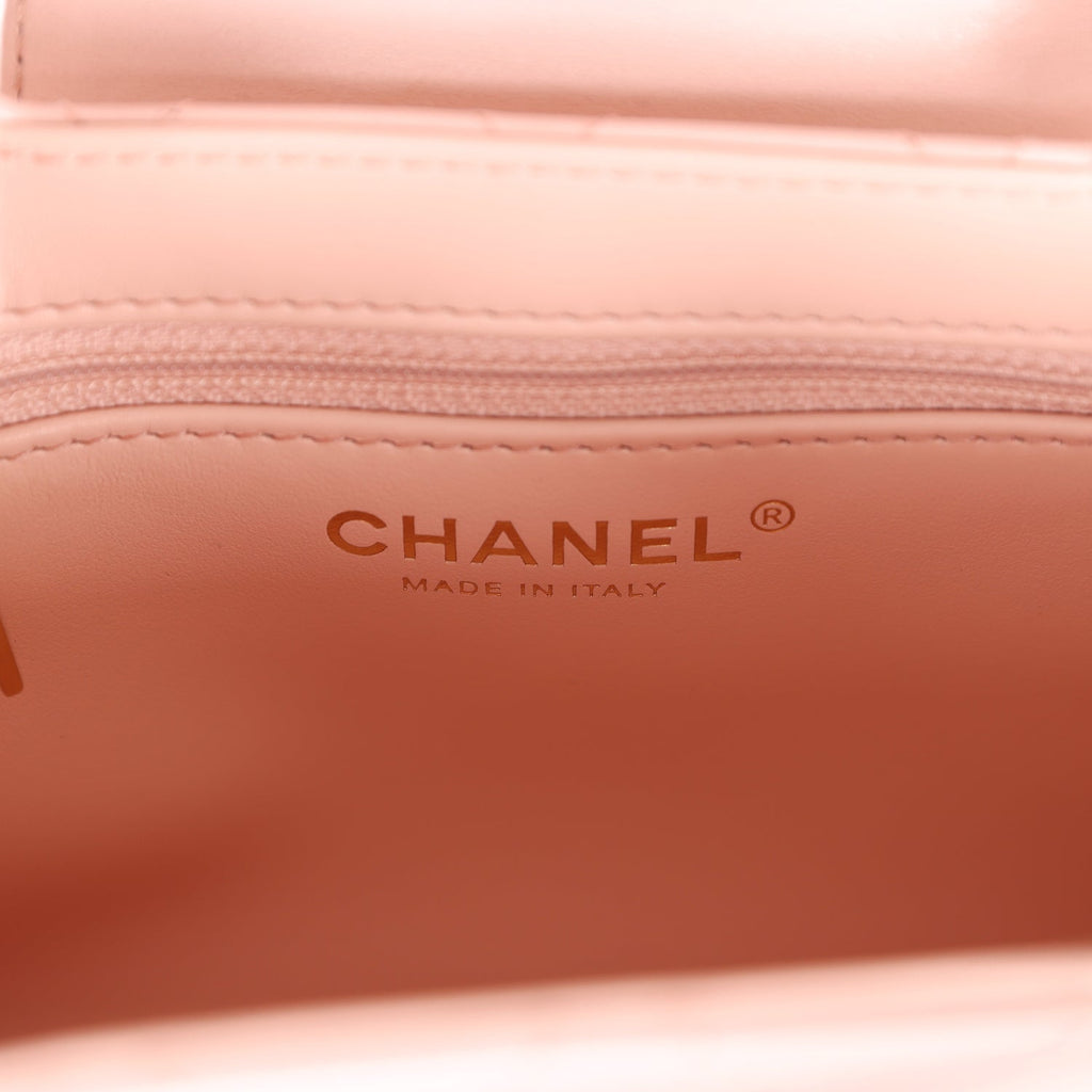 Chanel Small Kelly Shopper Light Pink Shiny Aged Calfskin Brushed Gold Hardware