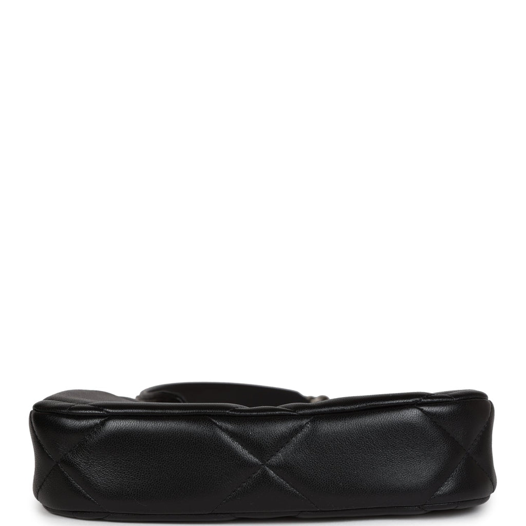 Chanel 19 Hobo Chain Bag Black Calfskin Mixed Metal Hardware