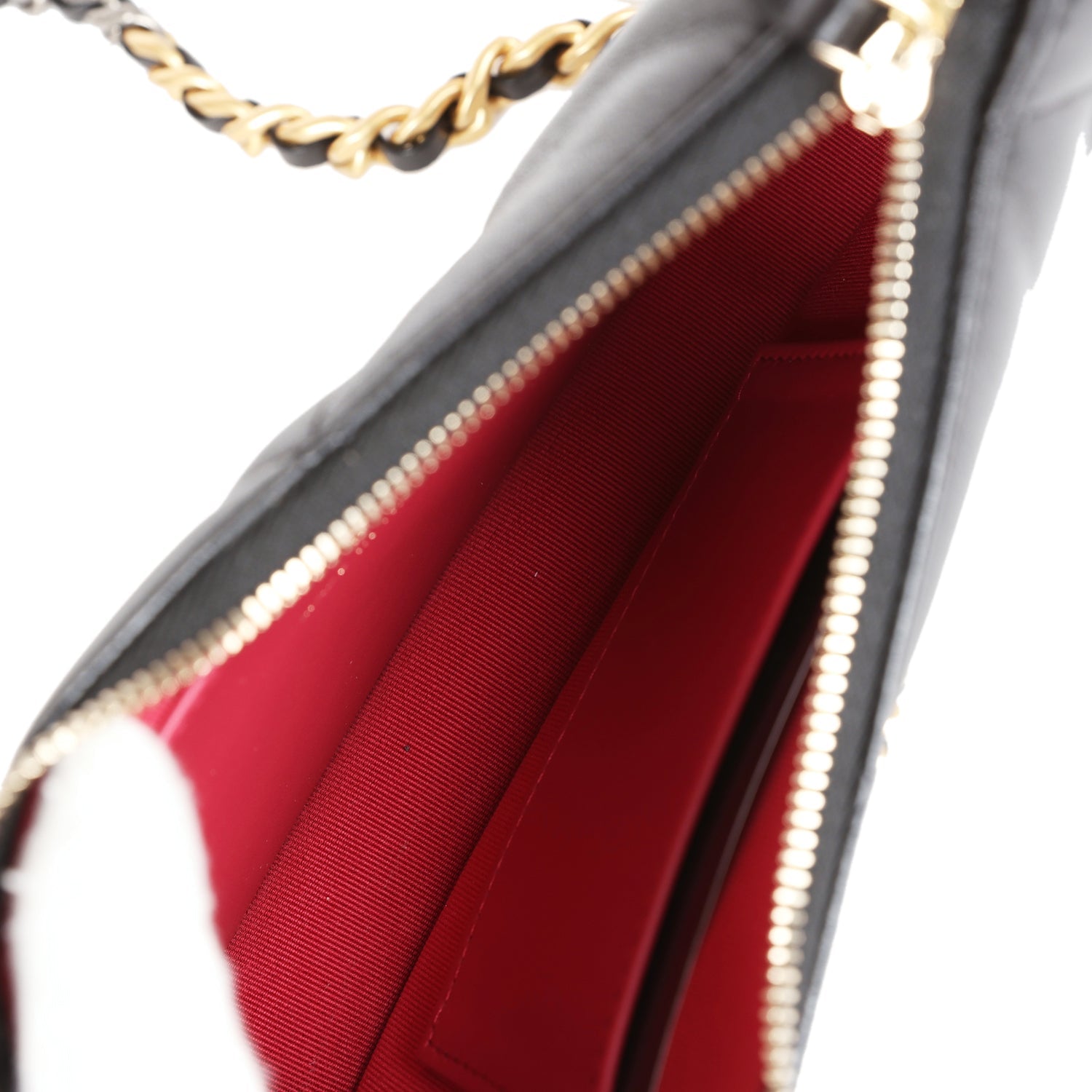 Chanel 19 Hobo Chain Bag Black Calfskin Mixed Metal Hardware