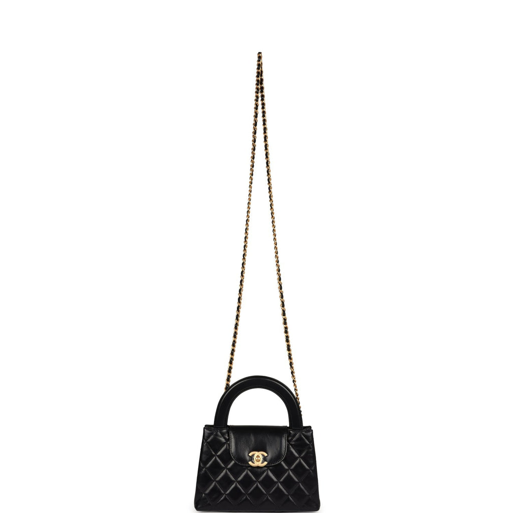 Chanel Small Kelly Shopper Black Aged Calfskin Brushed Gold Hardware