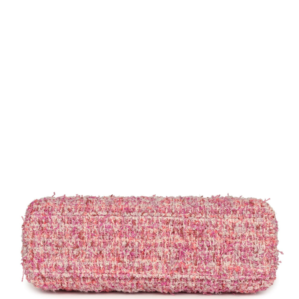 Chanel Small Kelly Shopper Pink Tweed Brushed Gold Hardware