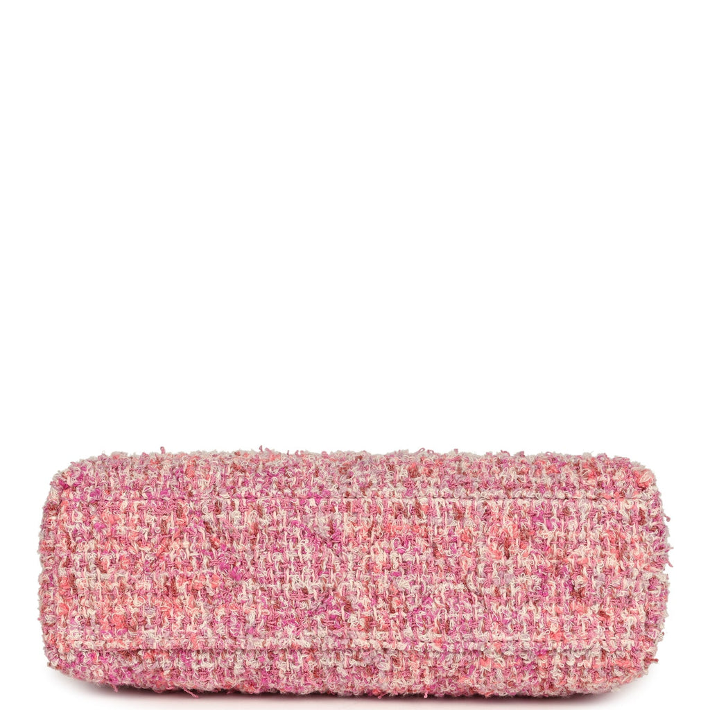 Chanel Small Kelly Shopper Pink Tweed Brushed Gold Hardware