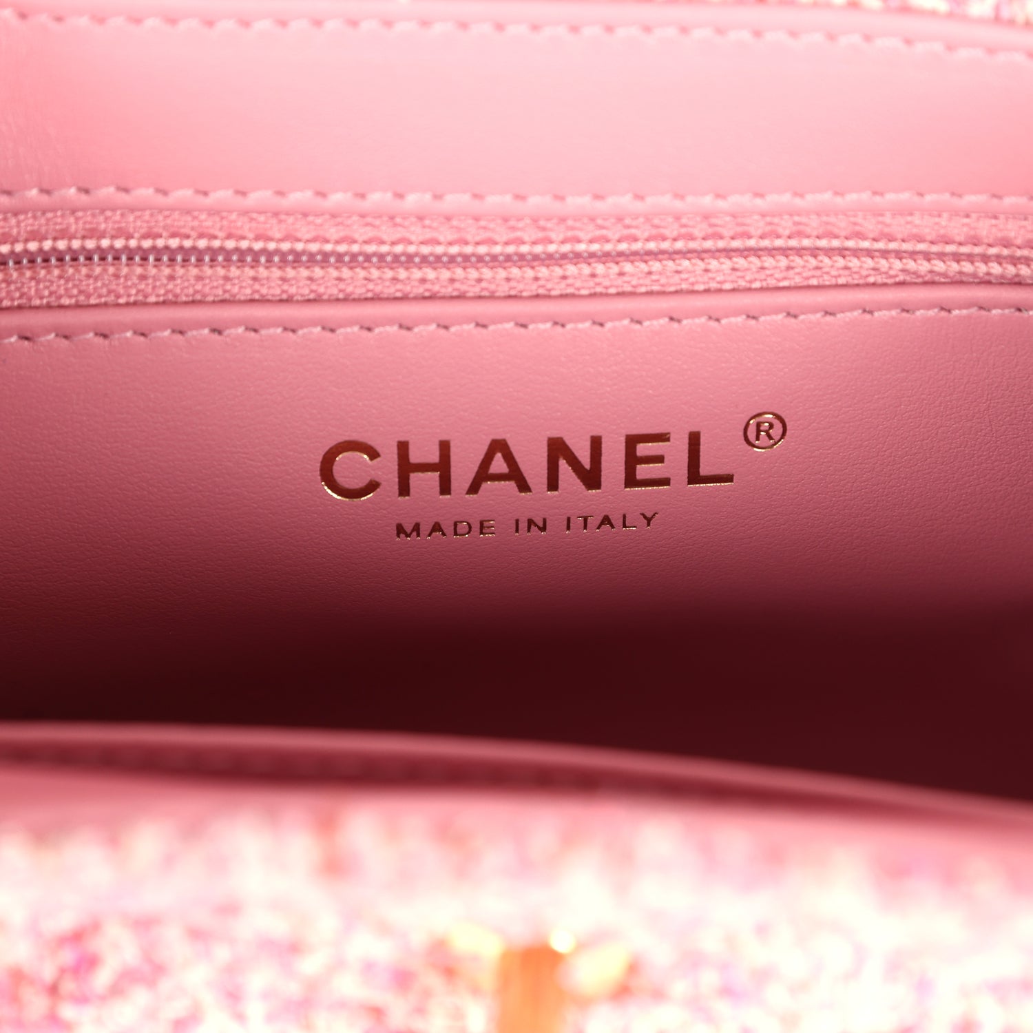 Chanel Small Kelly Shopper Pink Tweed Brushed Gold Hardware