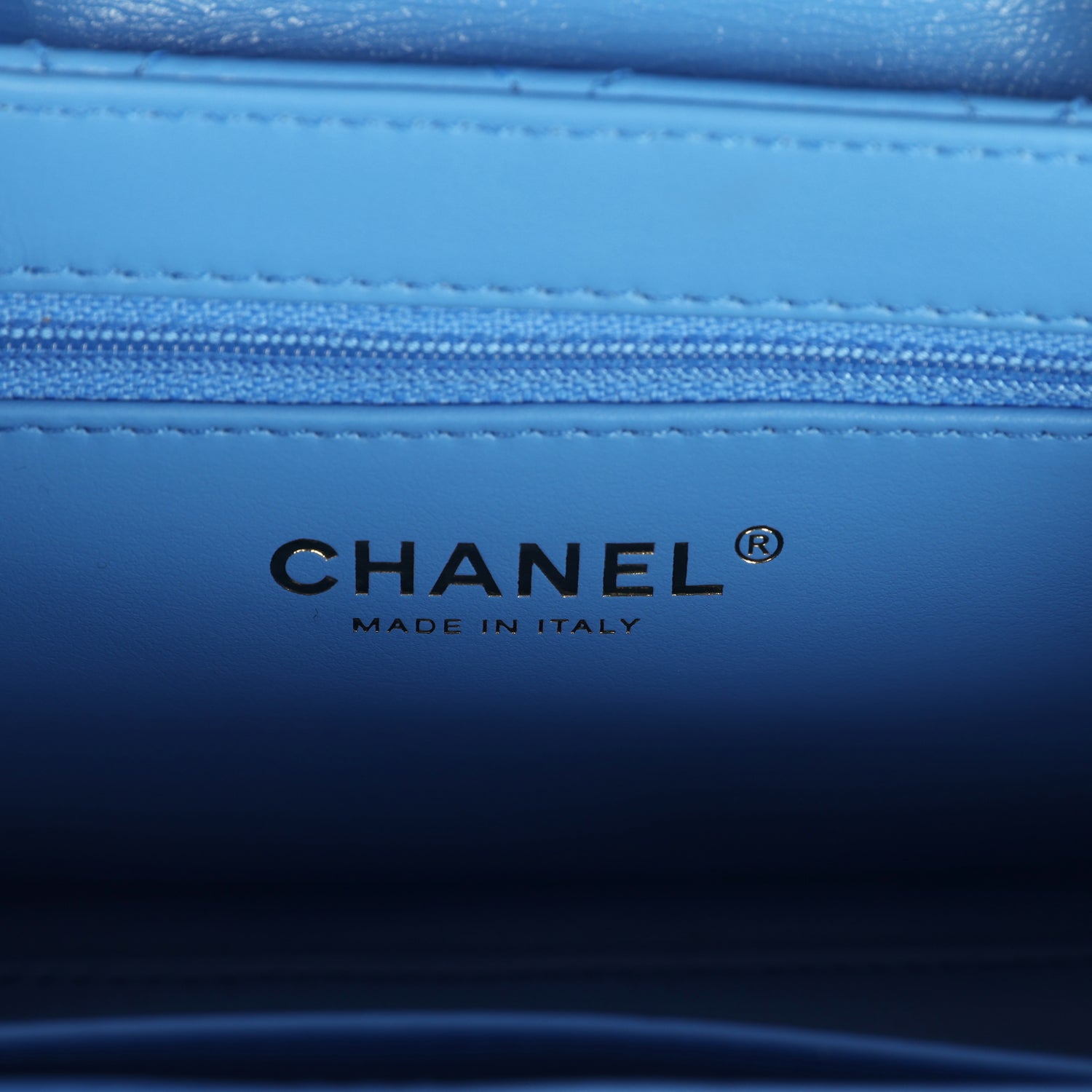 Chanel Small Kelly Shopper Blue Shiny Aged Calfskin Brushed Gold Hardware