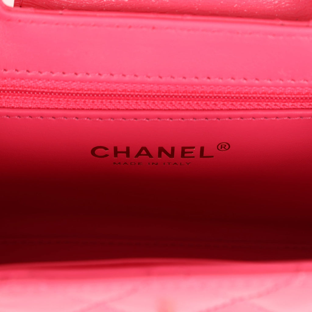 Chanel Small Kelly Shopper Dark Pink Shiny Aged Calfskin Brushed Gold Hardware