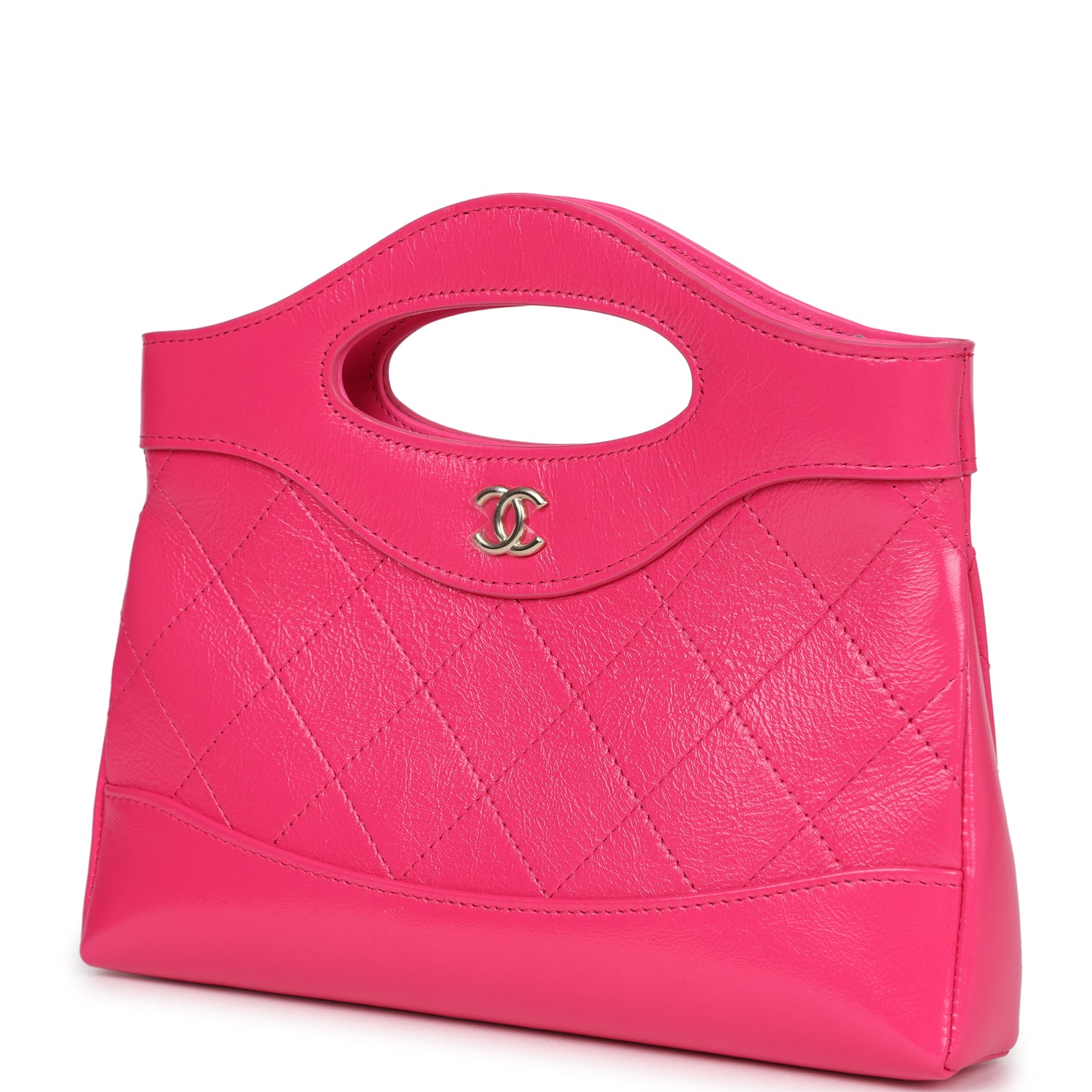 Chanel Nano 31 Shopper Hot Pink Shiny Aged Calfskin Gold Hardware