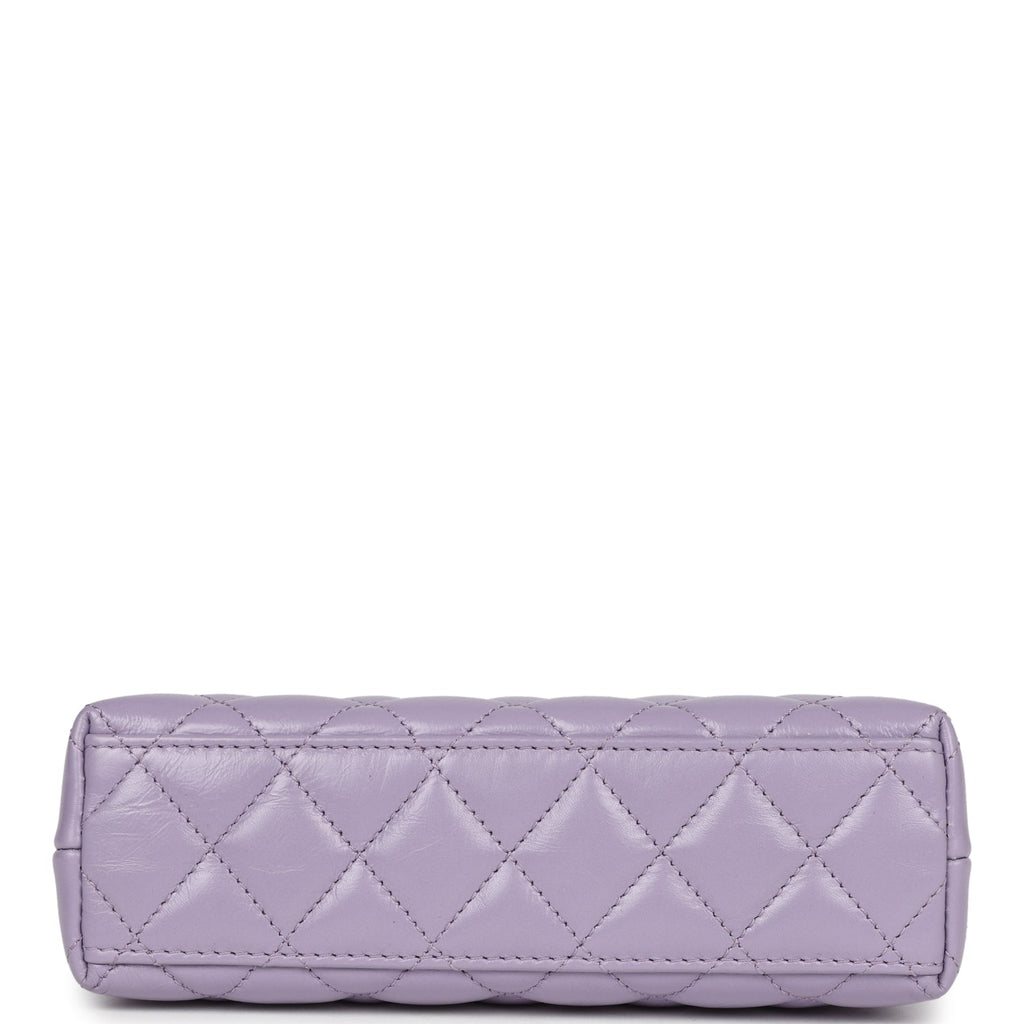 Chanel Small Kelly Shopper Light Purple Shiny Aged Calfskin Brushed Gold Hardware