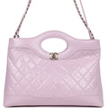 Chanel Large 31 Shopper Light Purple Shiny Lambskin Light Gold Hardware