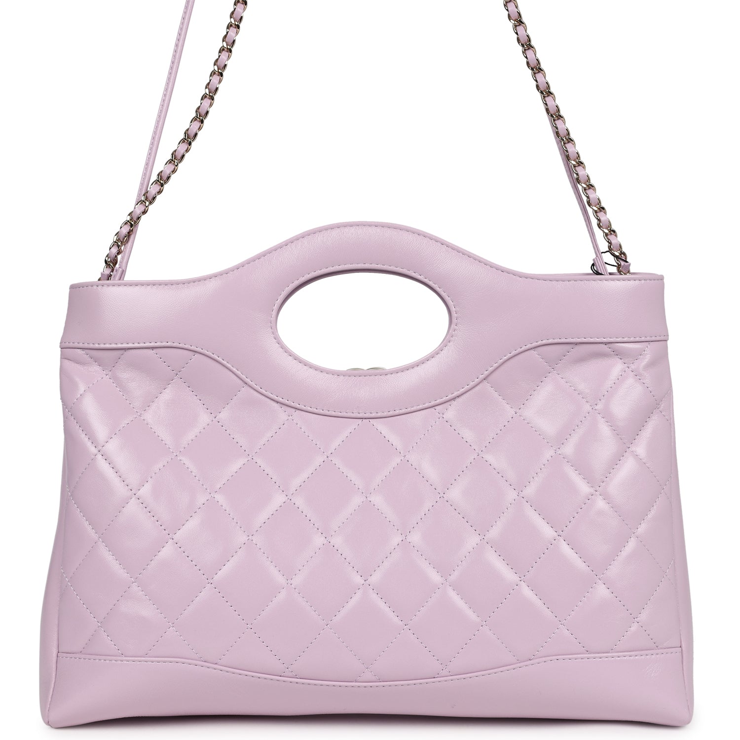Chanel Large 31 Shopper Light Purple Shiny Lambskin Light Gold Hardware
