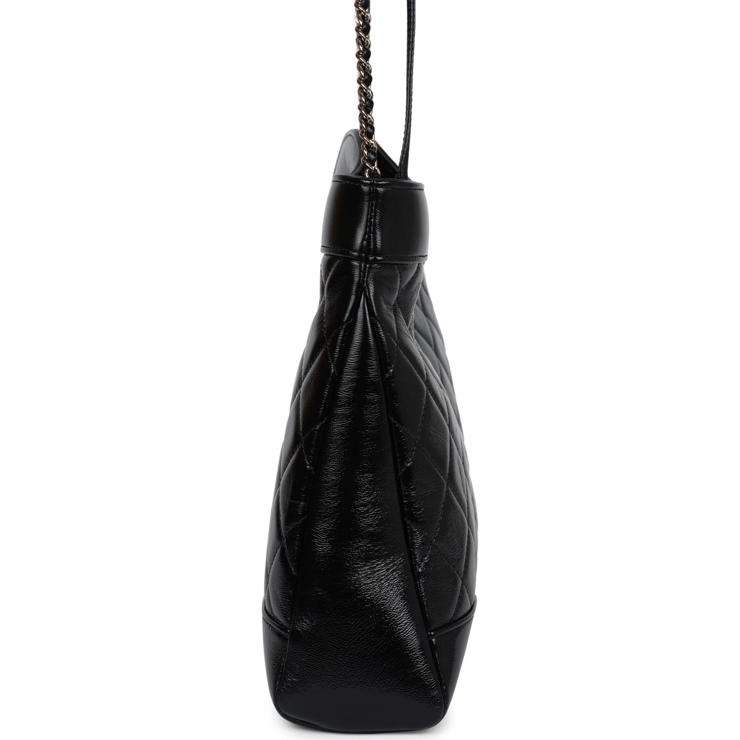 Chanel Large 31 Shopper Black Shiny Lambskin Light Gold Hardware