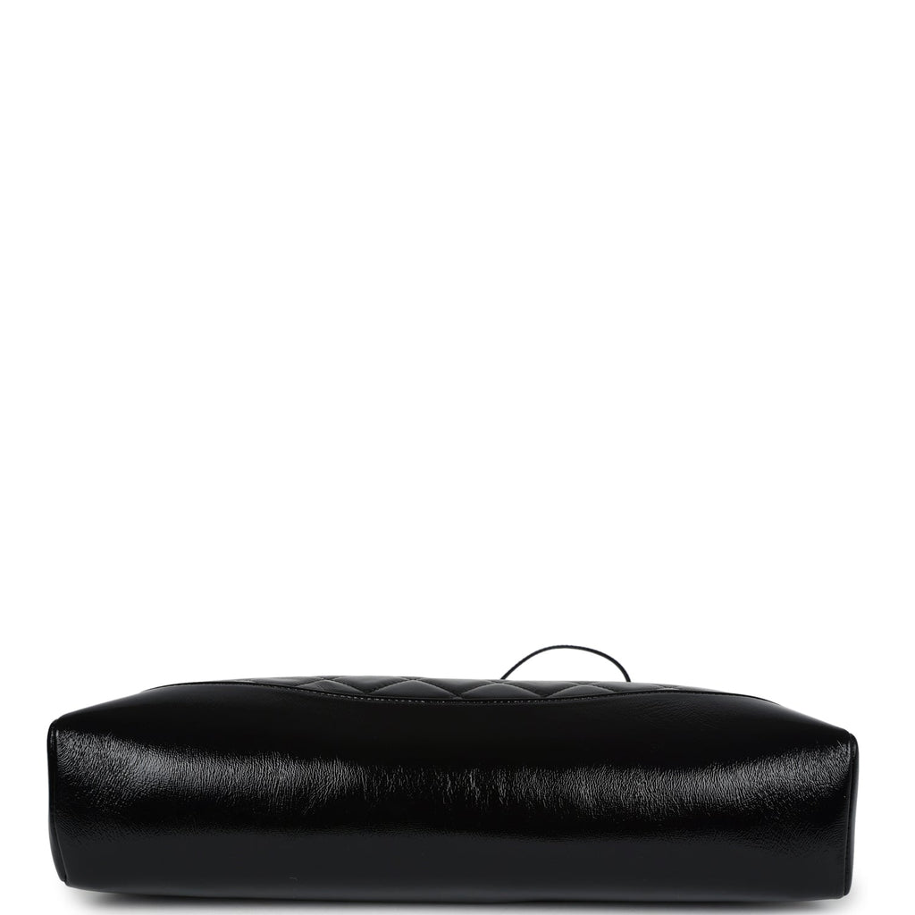 Chanel Large 31 Shopper Black Shiny Lambskin Light Gold Hardware