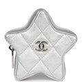 Chanel Star Charm Silver Metallic Lambskin Silver Hardware