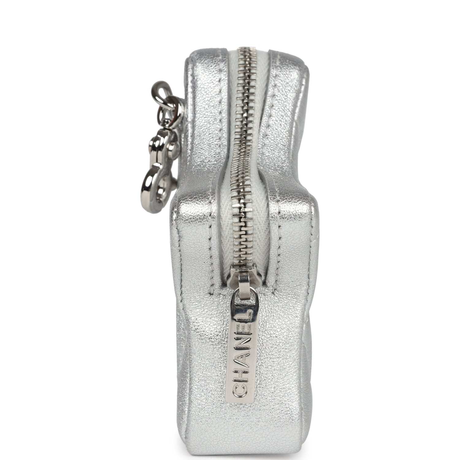 Chanel Star Charm Silver Metallic Lambskin Silver Hardware