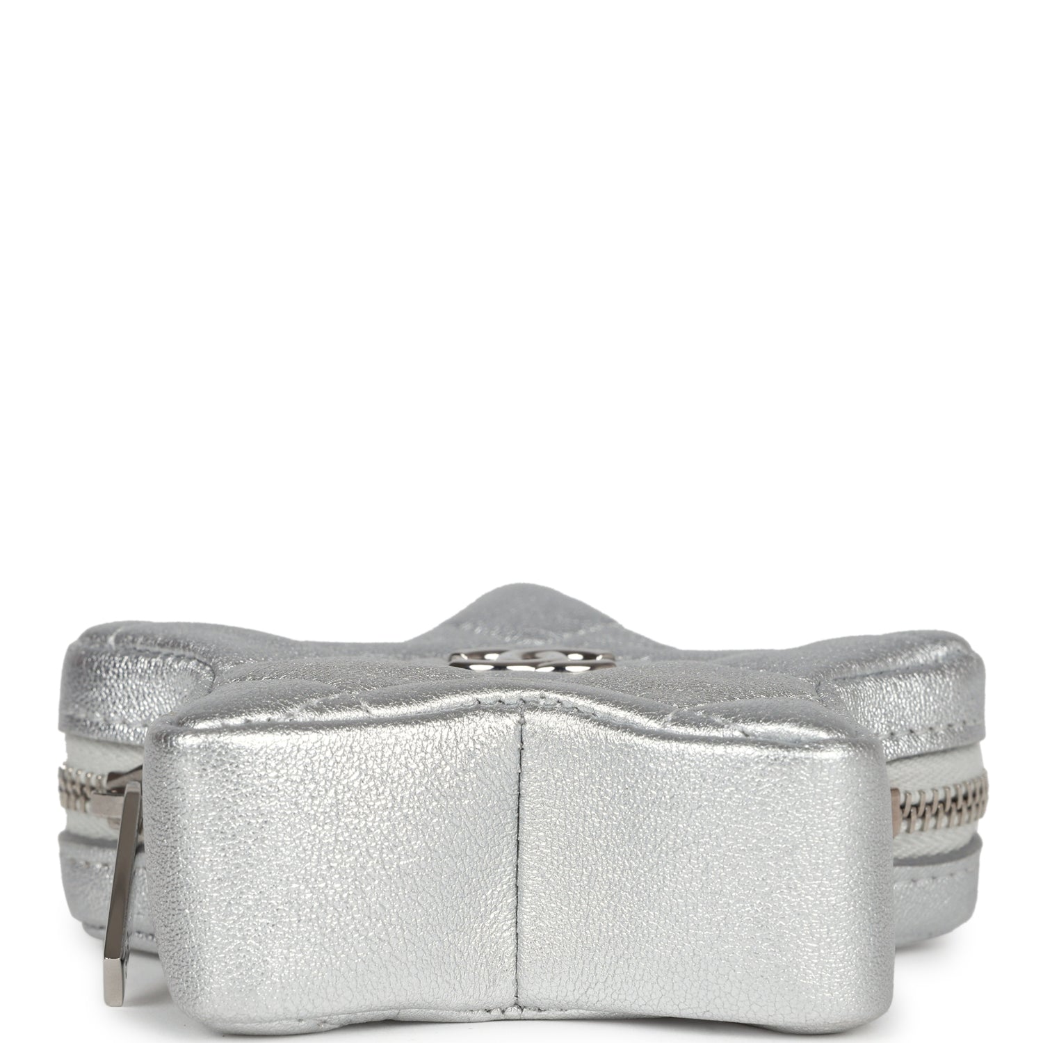 Chanel Star Charm Silver Metallic Lambskin Silver Hardware