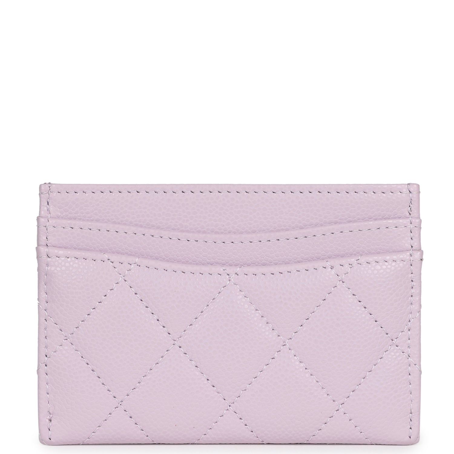 Chanel Card Holder Wallet Lilac Caviar Gold Hardware