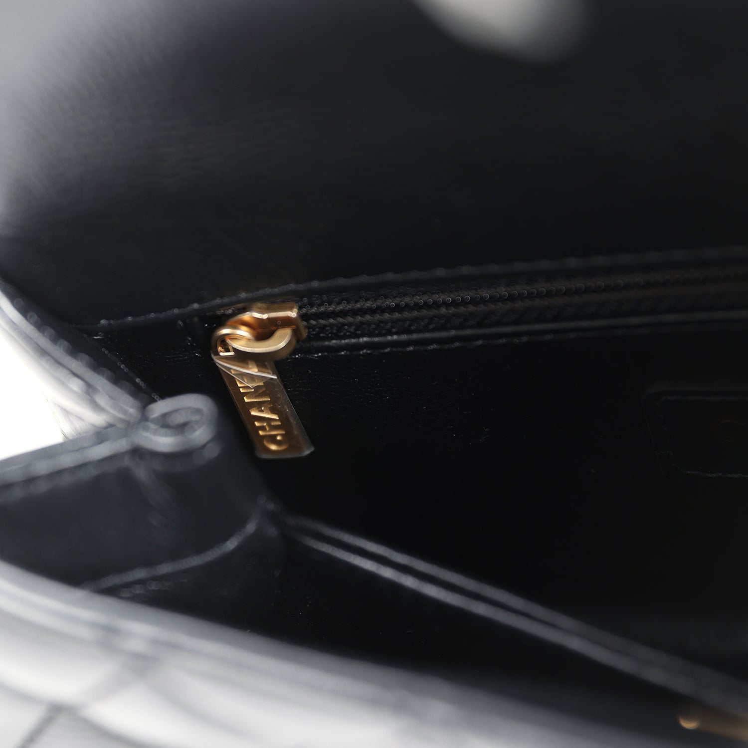 Chanel Mini Coco Crystal Top Handle Flap Bag Black Lambskin Brushed Gold Hardware
