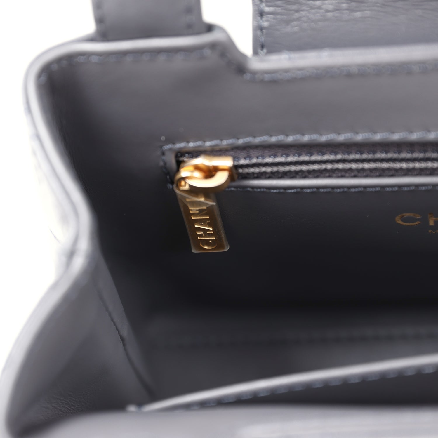 Chanel Small Kelly Shopper Dark Grey Shiny Aged Calfskin Brushed Gold Hardware