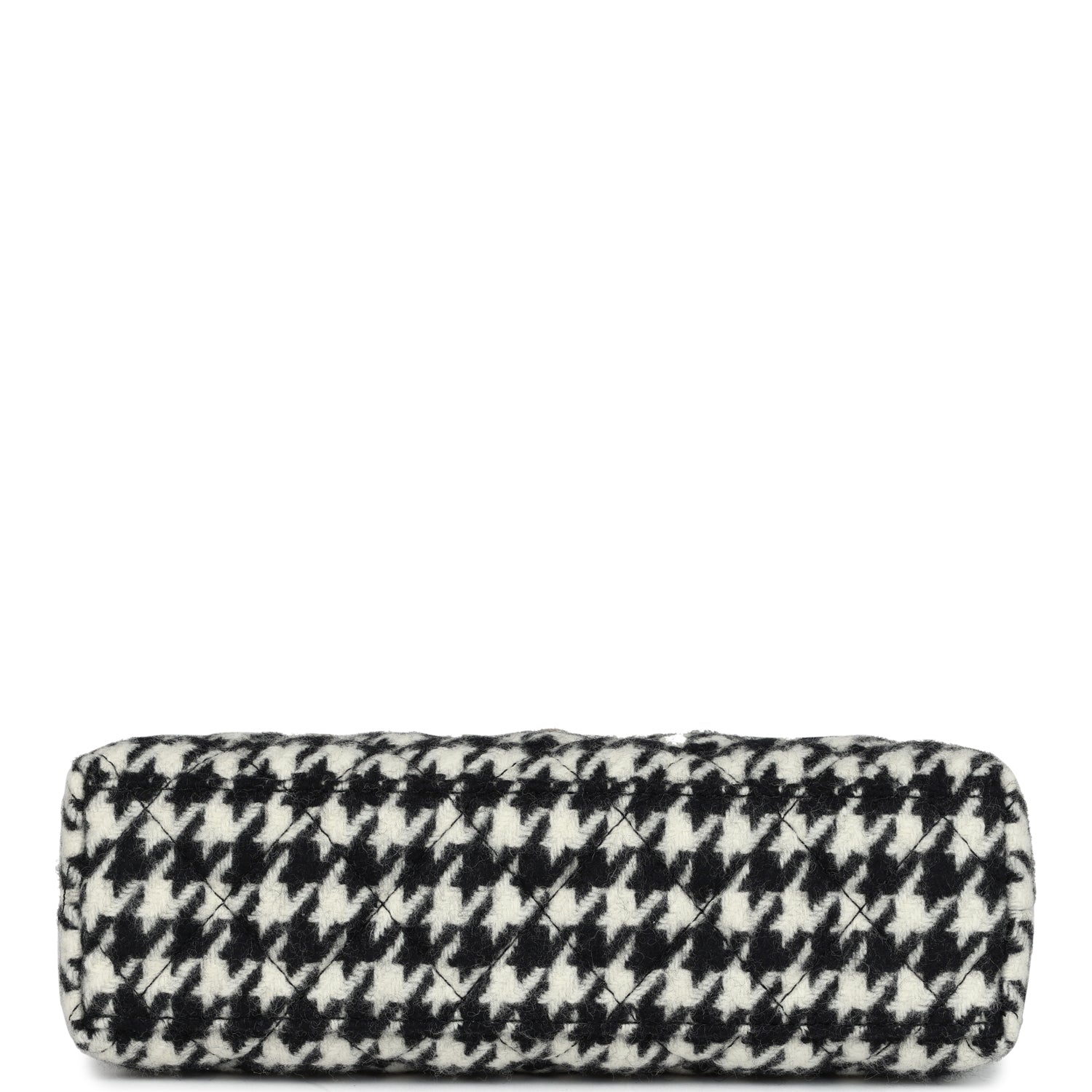 Chanel Small Kelly Shopper Black and White Houndstooth Tweed Brushed Gold Hardware