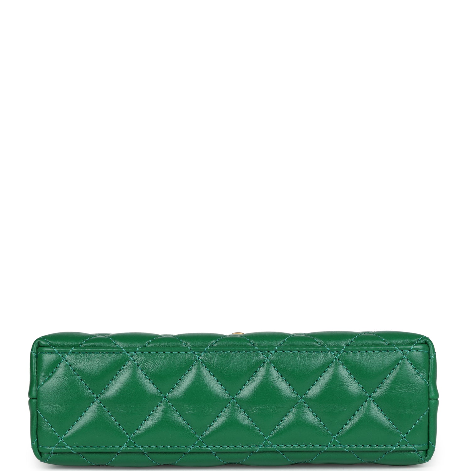 Chanel Small Kelly Shopper Dark Green Shiny Aged Calfskin Brushed Gold Hardware