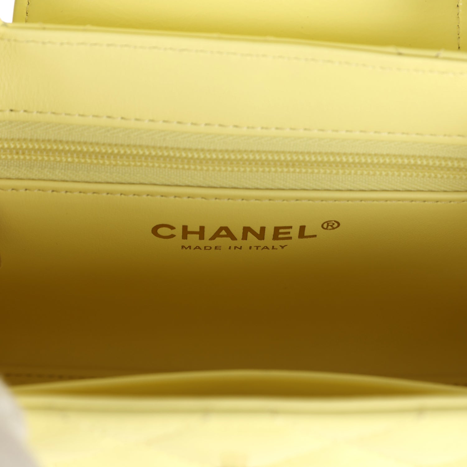 Chanel Small Kelly Yellow Shiny Aged Calfskin Brushed Gold Hardware