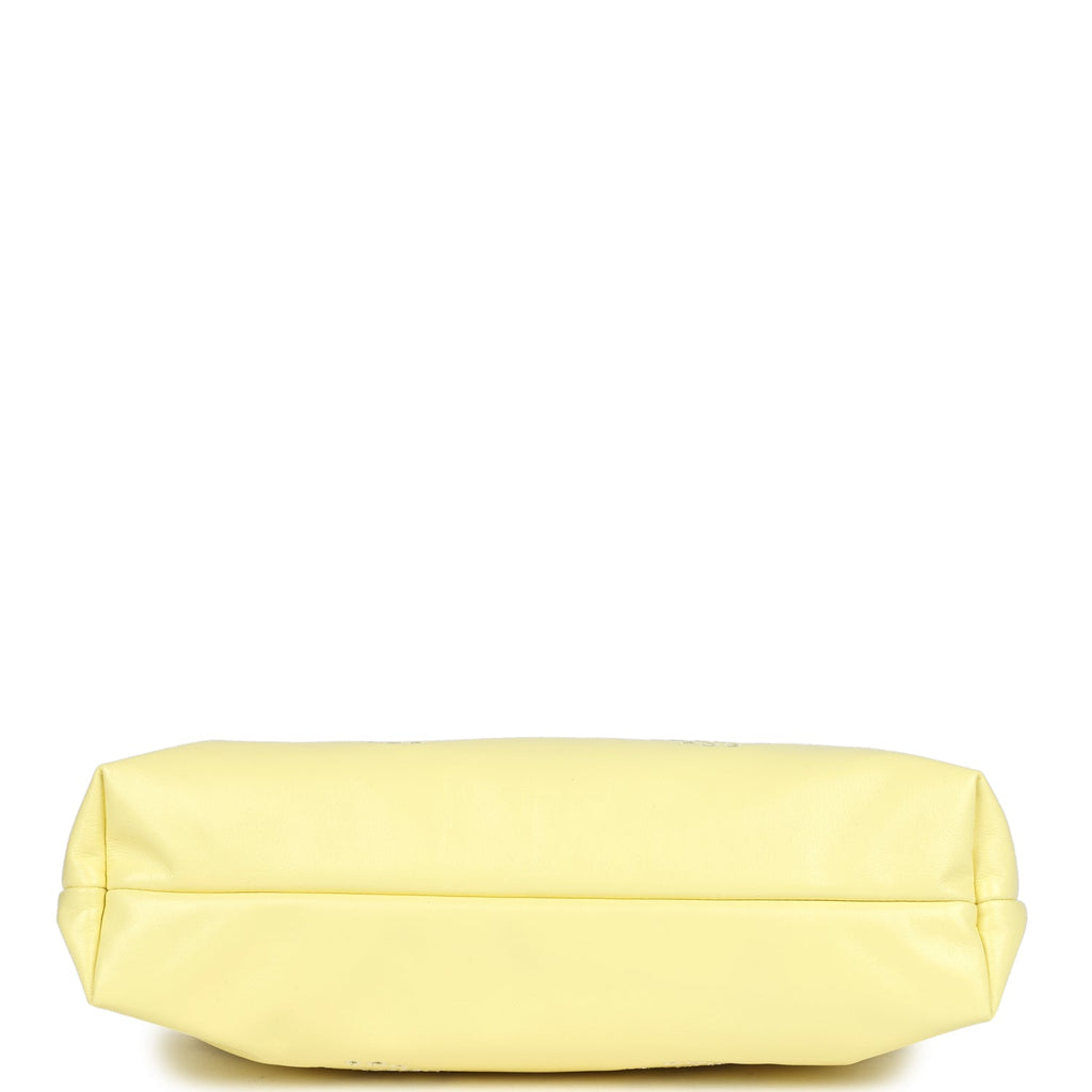 Chanel Small 22 Bag Yellow Shiny Calfskin Brushed Gold Hardware