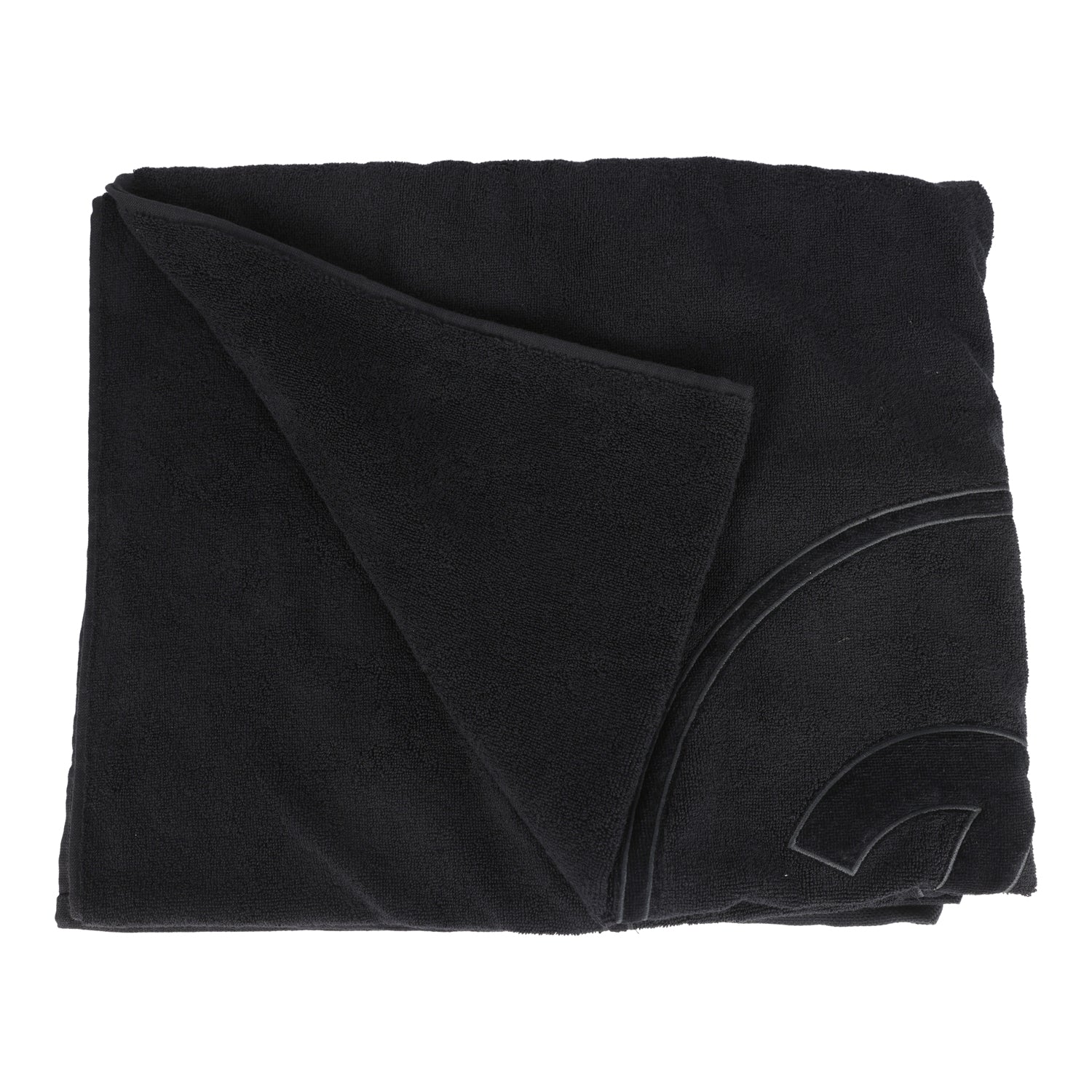 Chanel CC Beach Hobo Bag & Towel Set Black Terry Silver and Black Hardware