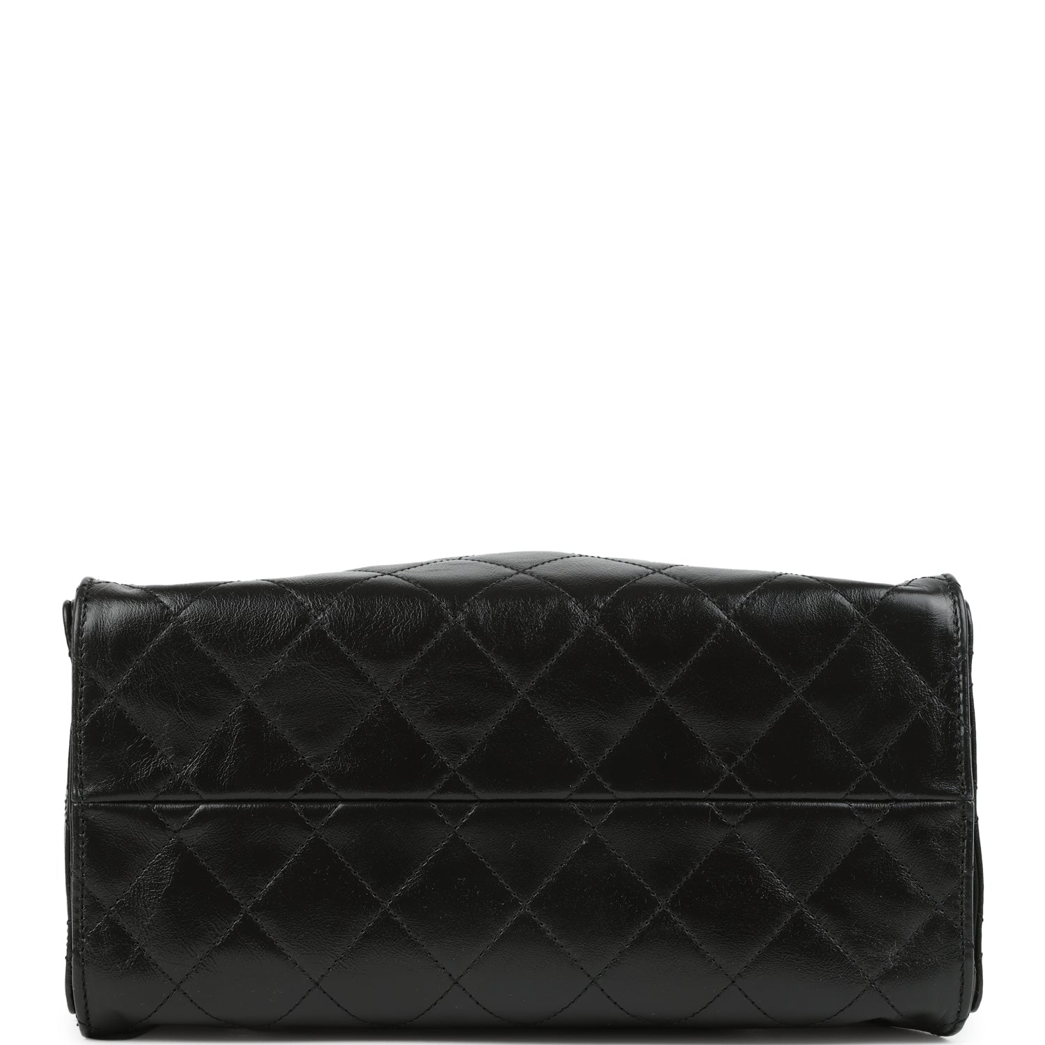 Chanel Small 25 Hobo Bag Black Shiny Crumpled Calfskin Mixed Metal Hardware