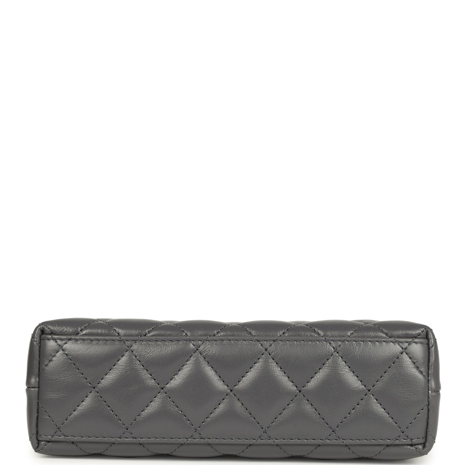 Chanel Small Kelly Shopper Grey Shiny Aged Calfskin Brushed Gold Hardware